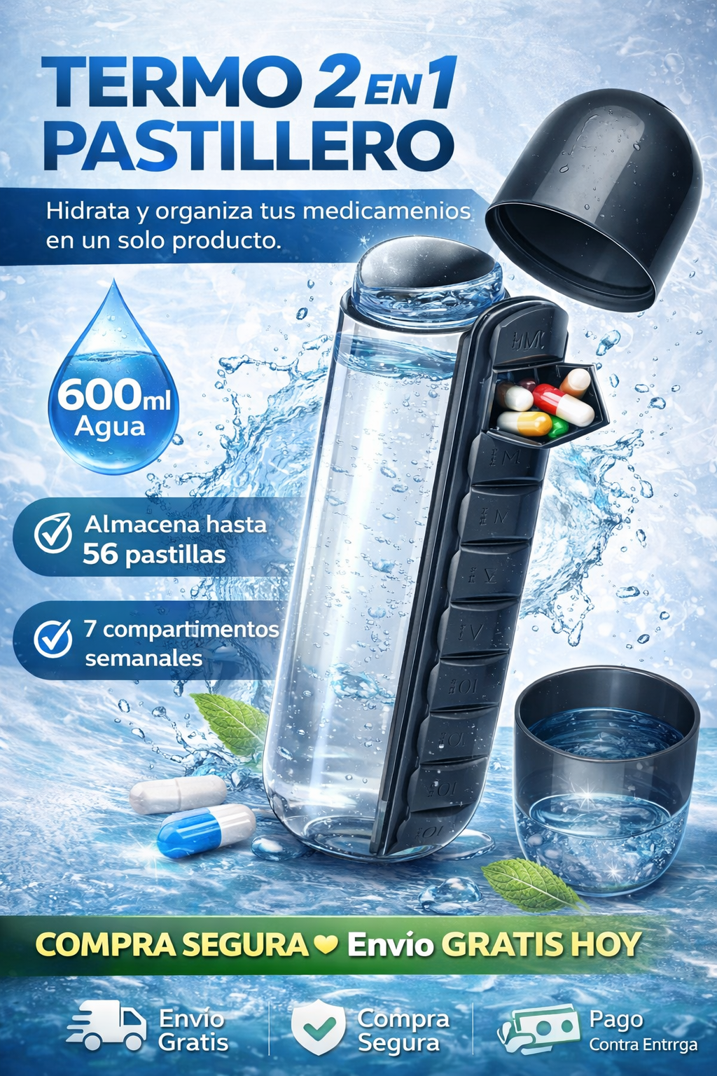 Termo Pastillero 2 en 1