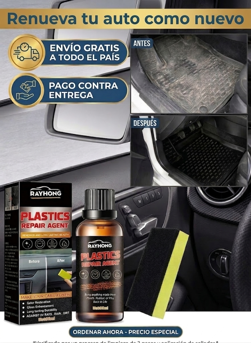 Renueva Plástico Ultra | Forma una capa Protectora que dura Meses